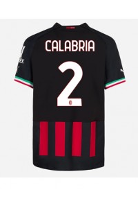 AC Milan Davide Calabria #2 Voetbaltruitje Thuis tenue 2022-23 Korte Mouw